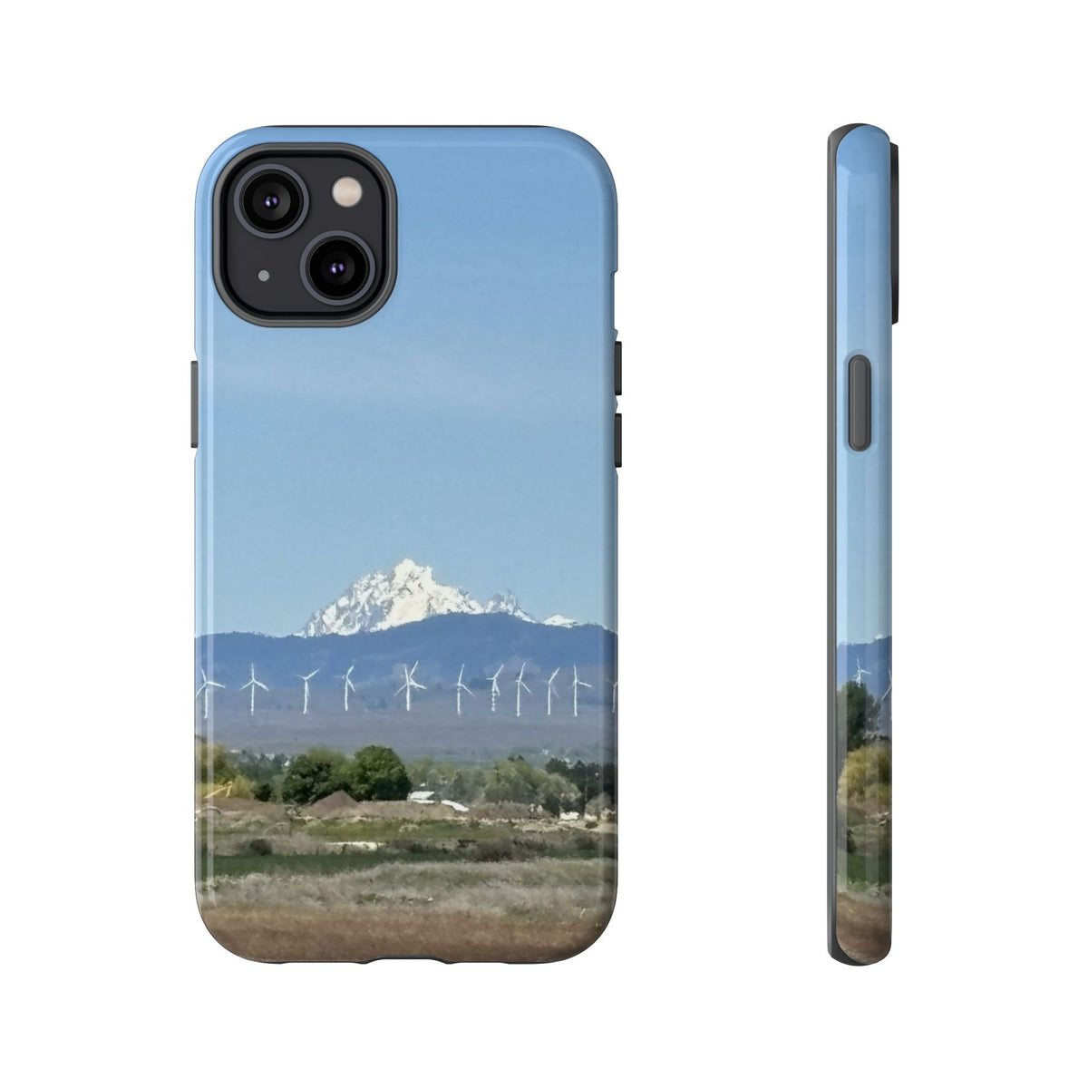 Mt Stuart from Ellensburg, Washington with Windmills Tough Phone Case