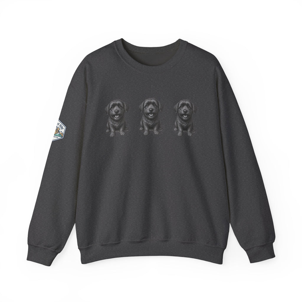 Three Black Schnoodle Crewneck Sweatshirt