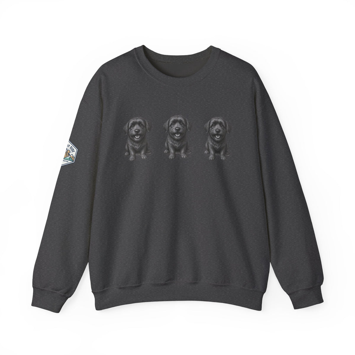 Three Black Schnoodle Crewneck Sweatshirt