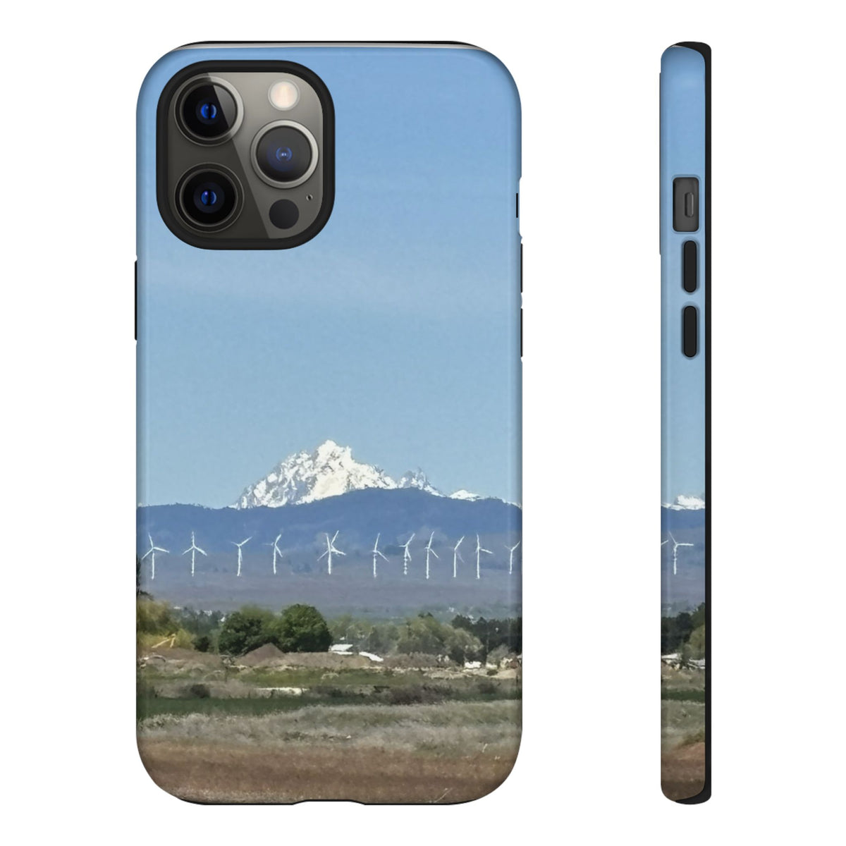 Mt Stuart from Ellensburg, Washington with Windmills Tough Phone Case