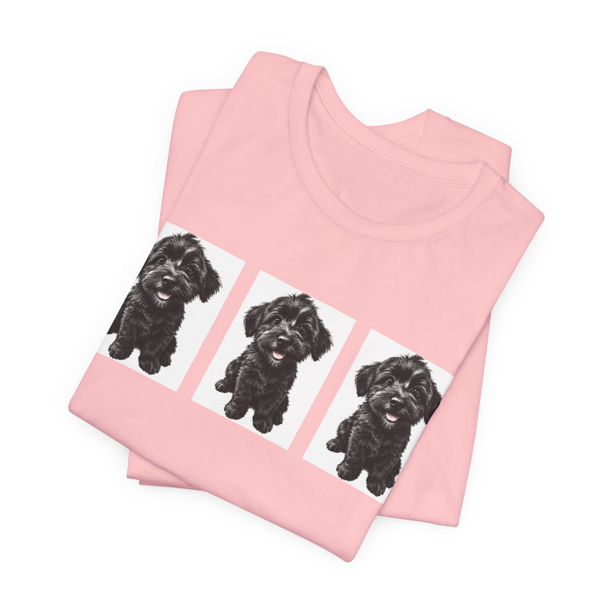 Cute Black Schnoodle Dog Graphic T-Shirt
