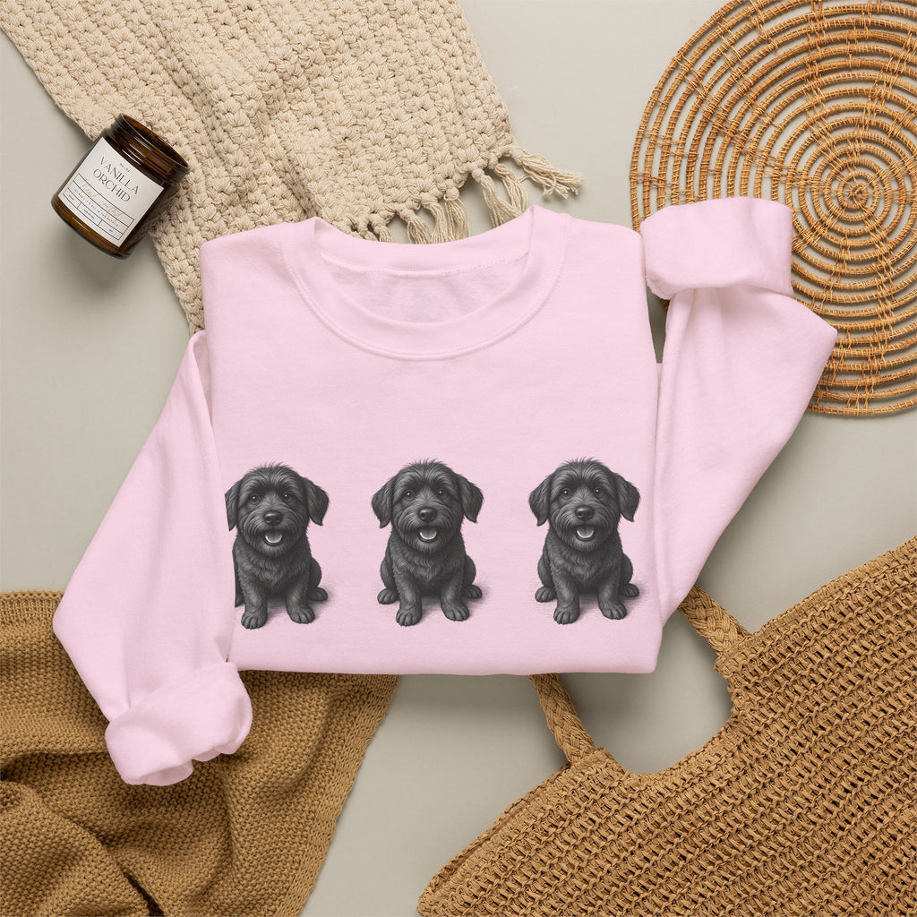 Sweat-shirt à col rond Three Black Schnoodle