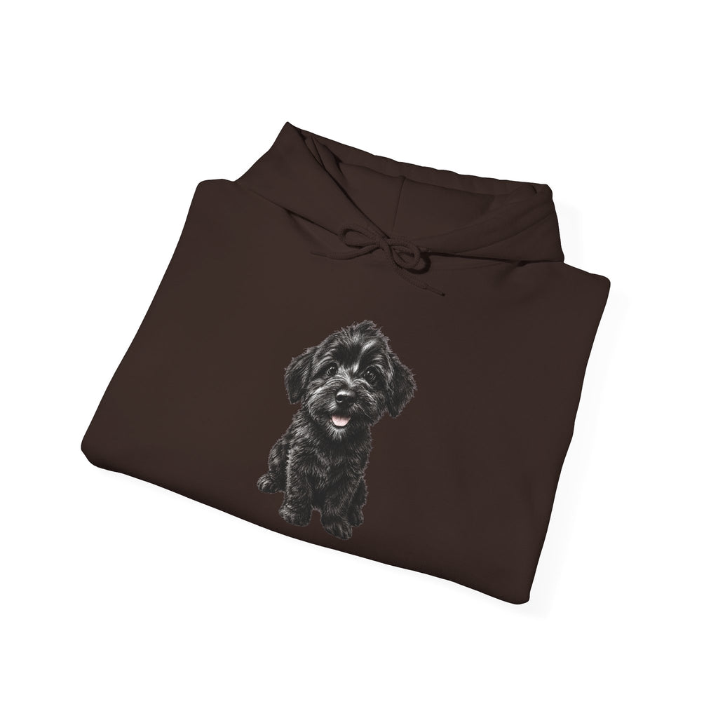 Sweat à capuche pour adorable chiot Schnoodle noir