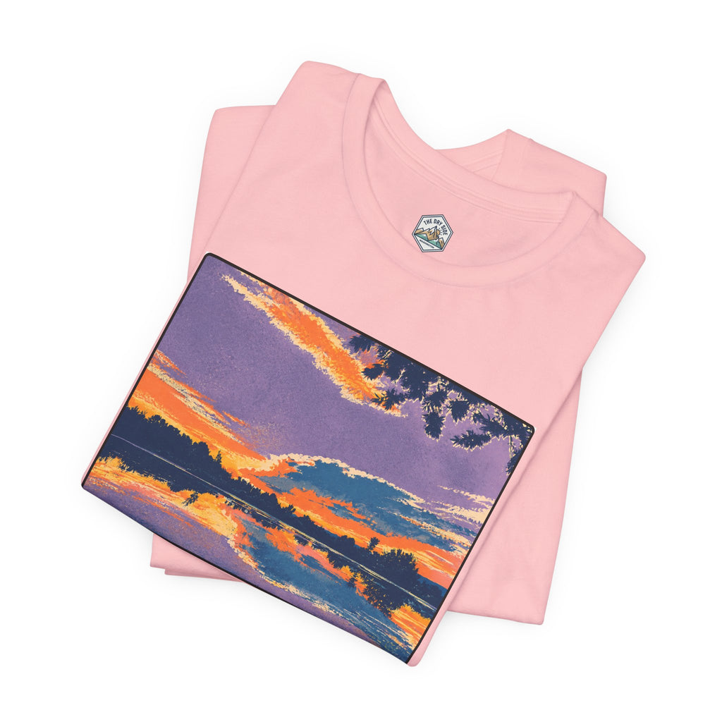 Retro Ellensburg Ringer Loop Sunset T-Shirt