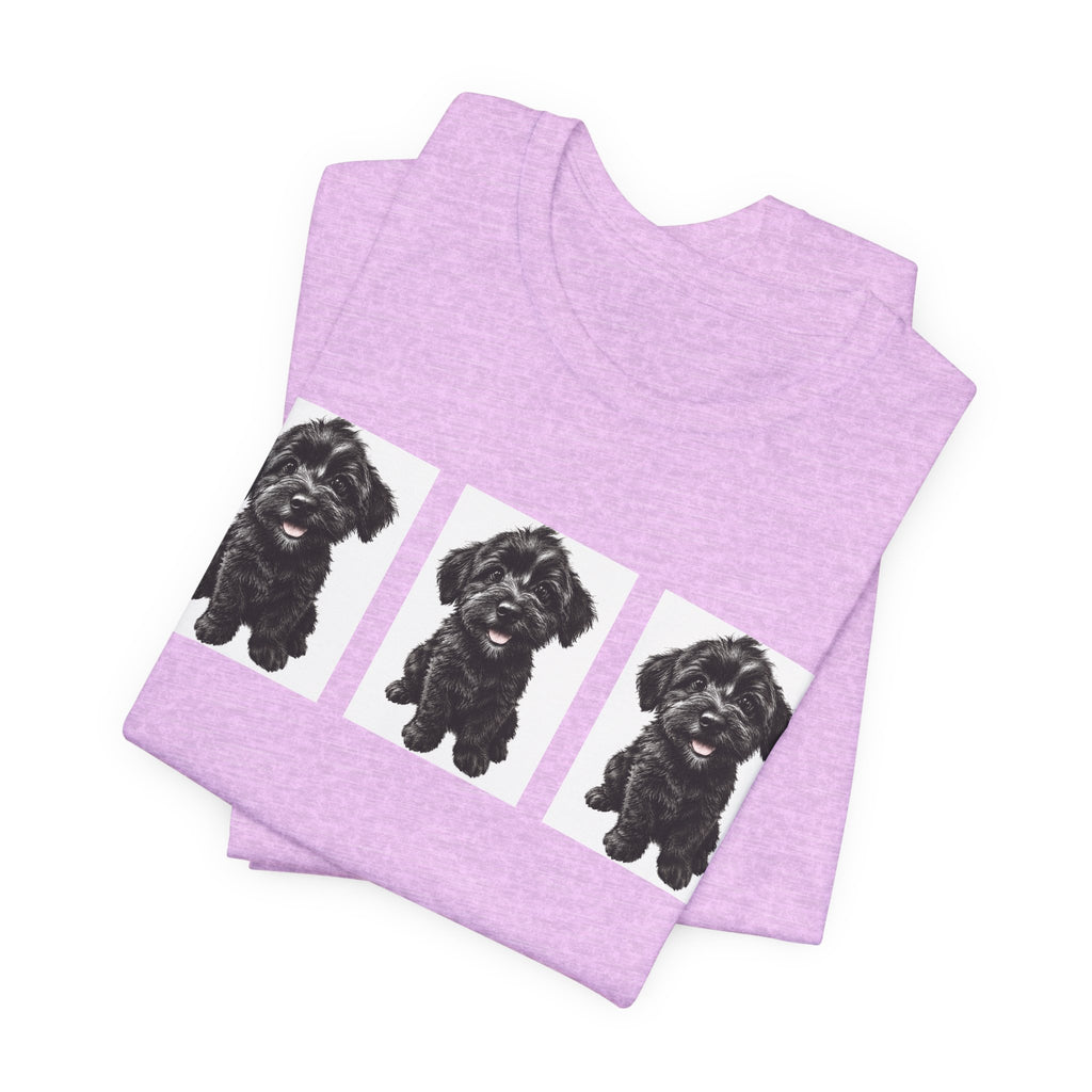 Cute Black Schnoodle Dog Graphic T-Shirt