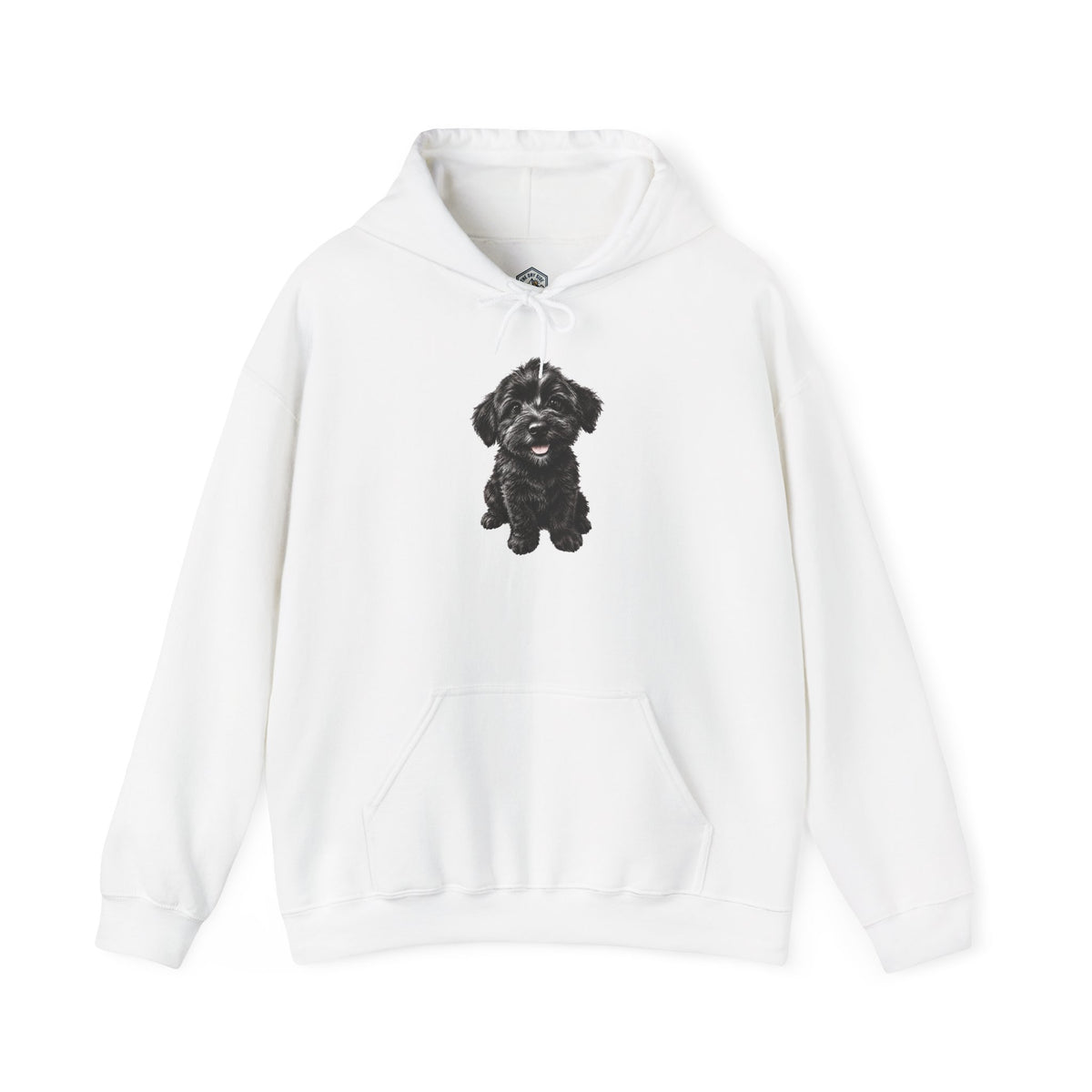 Sweat à capuche pour adorable chiot Schnoodle noir
