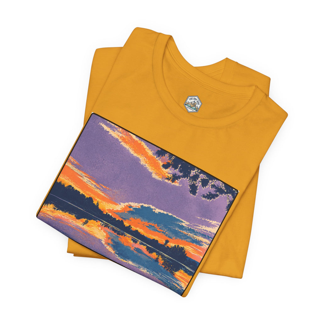Retro Ellensburg Ringer Loop Sunset T-Shirt