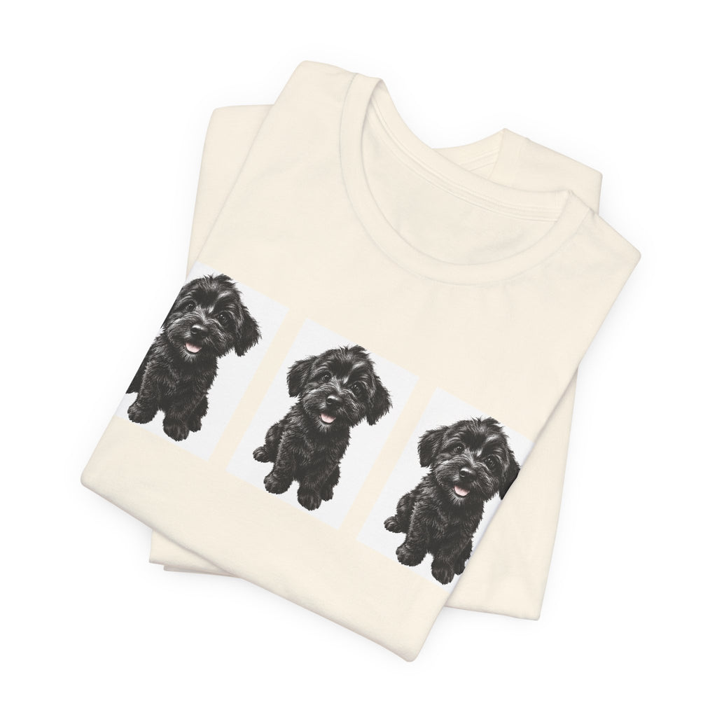 Cute Black Schnoodle Dog Graphic T-Shirt