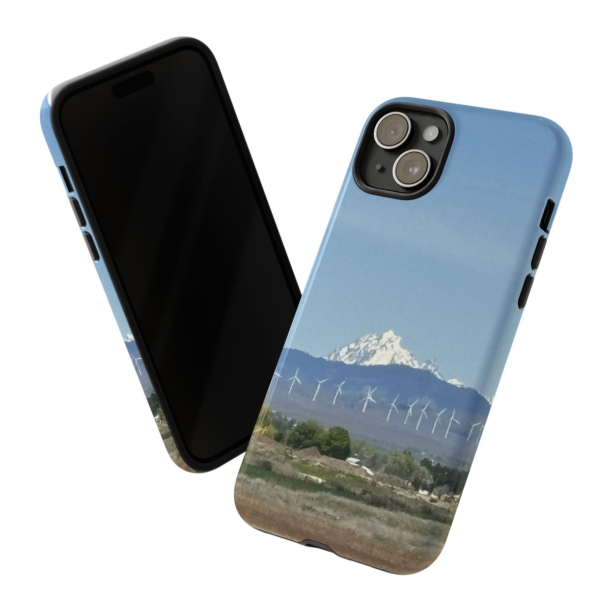 Mt Stuart from Ellensburg, Washington with Windmills Tough Phone Case