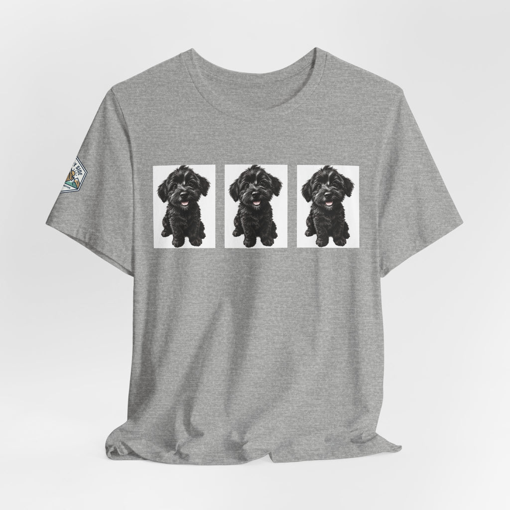 Cute Black Schnoodle Dog Graphic T-Shirt
