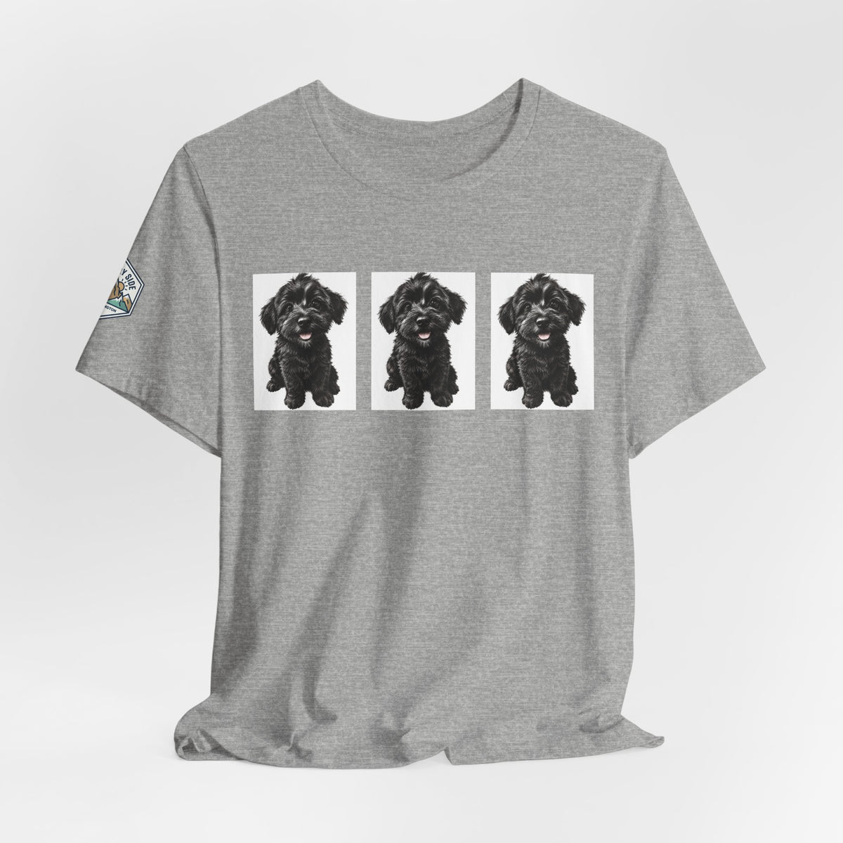 Cute Black Schnoodle Dog Graphic T-Shirt