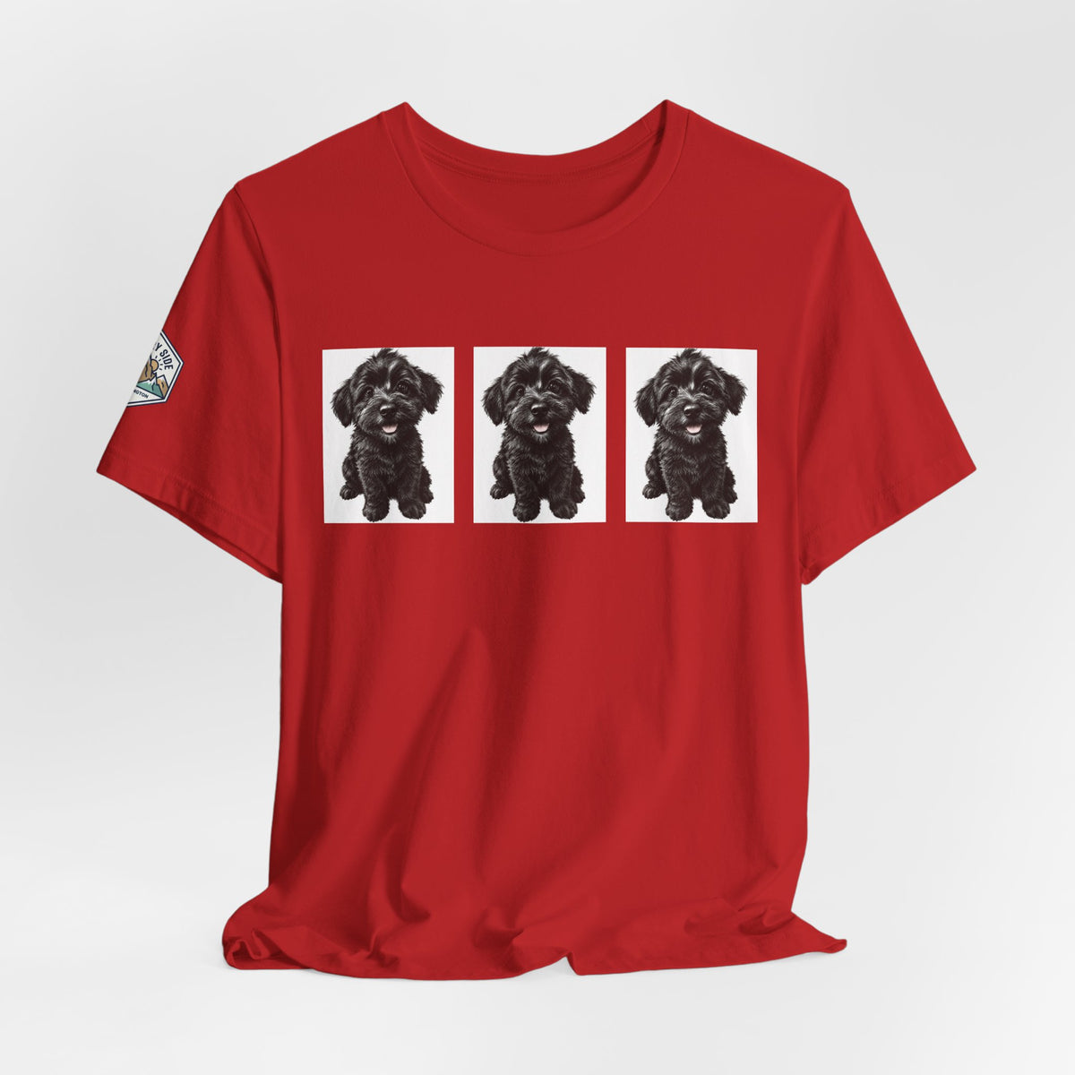 Cute Black Schnoodle Dog Graphic T-Shirt