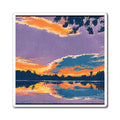 Retro Ellensburg Ringer Loop Sunset Lake Landscape Magnet