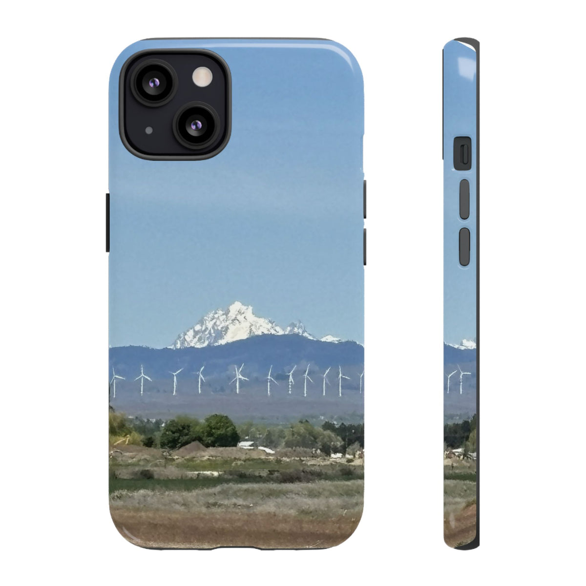 Mt Stuart from Ellensburg, Washington with Windmills Tough Phone Case