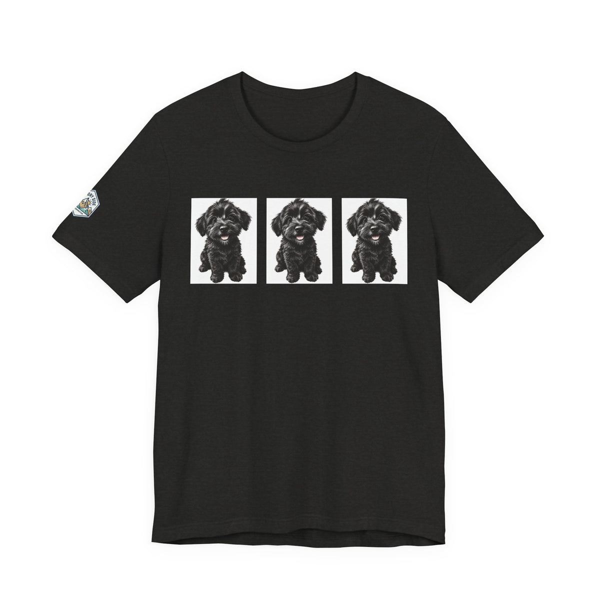 Cute Black Schnoodle Dog Graphic T-Shirt