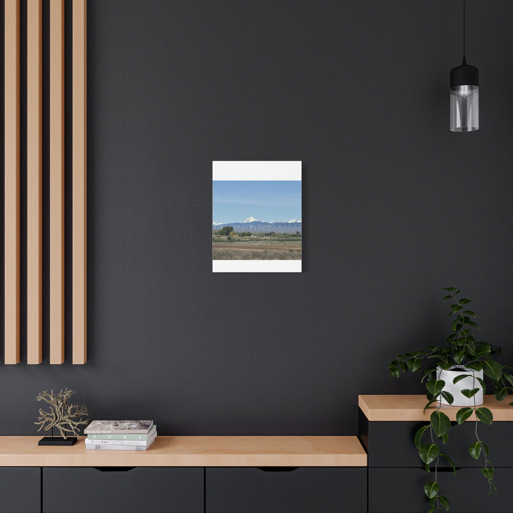 Mt Stuart Range with Windmill Landscape from Ellensburg Canvas Wall Art