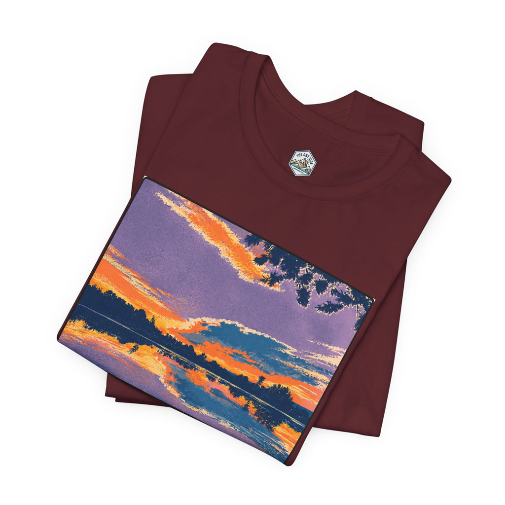 Retro Ellensburg Ringer Loop Sunset T-Shirt