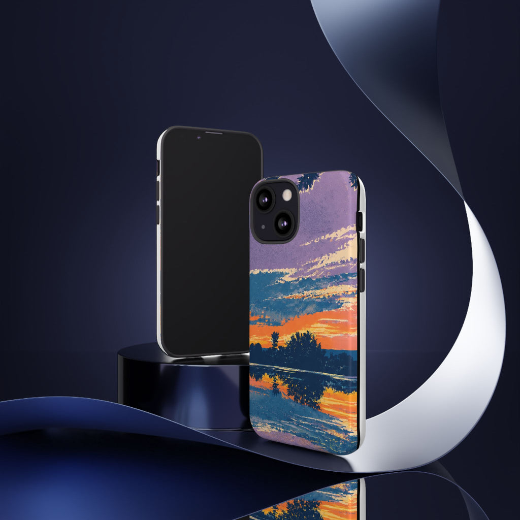Sunset Lake Tough Phone Case