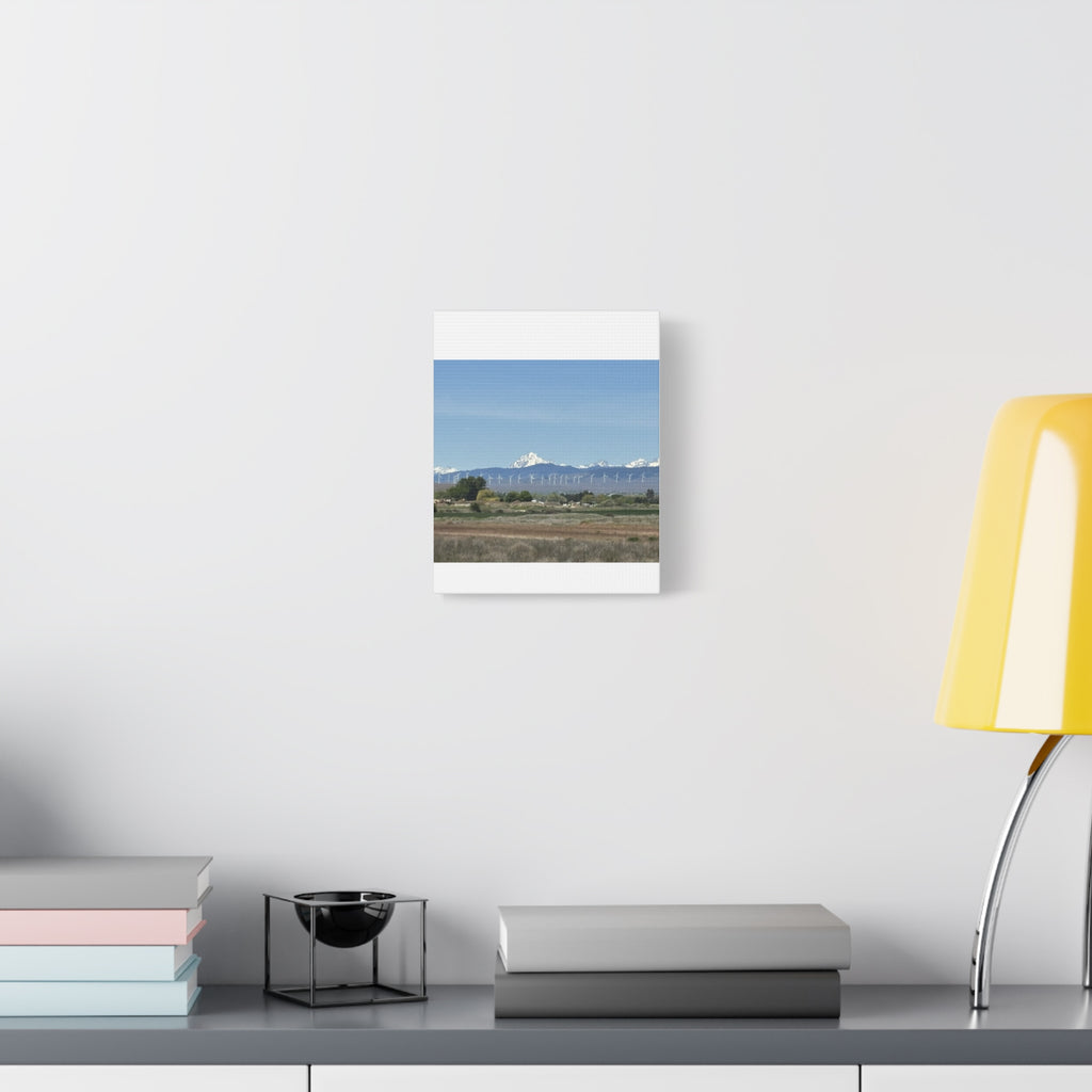 Mt Stuart Range with Windmill Landscape from Ellensburg Canvas Wall Art