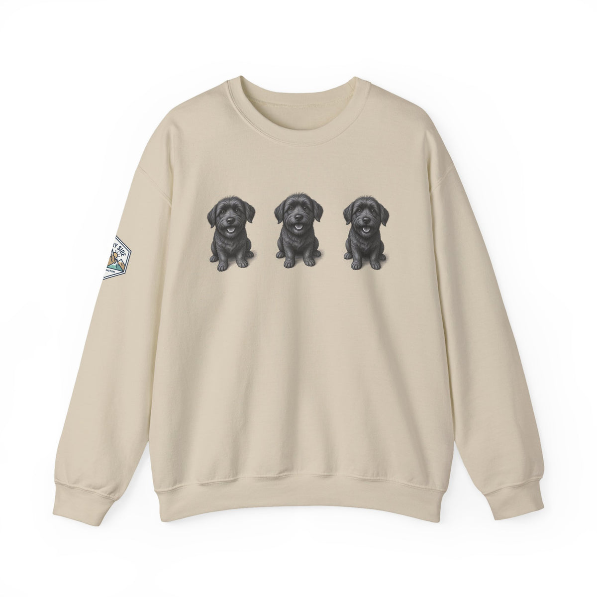 Three Black Schnoodle Crewneck Sweatshirt