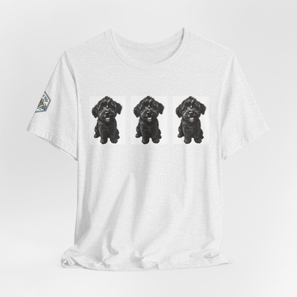 Cute Black Schnoodle Dog Graphic T-Shirt