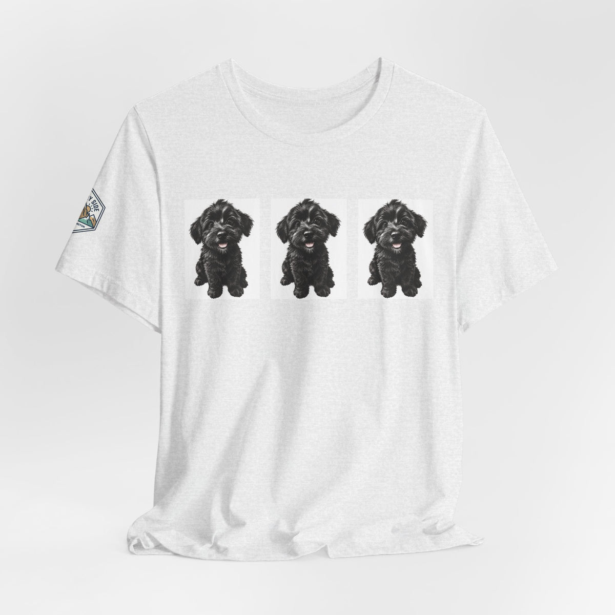 Cute Black Schnoodle Dog Graphic T-Shirt