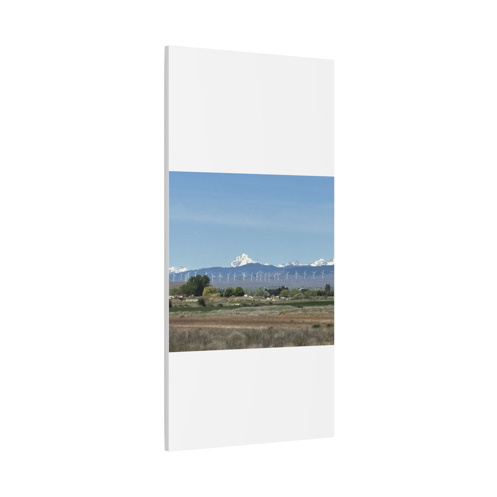 Mt Stuart Range with Windmill Landscape from Ellensburg Canvas Wall Art