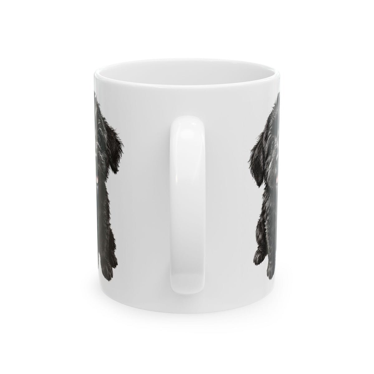 Adorable Black Schnoodle Puppy Ceramic Mug