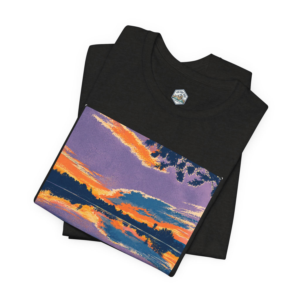 Retro Ellensburg Ringer Loop Sunset T-Shirt