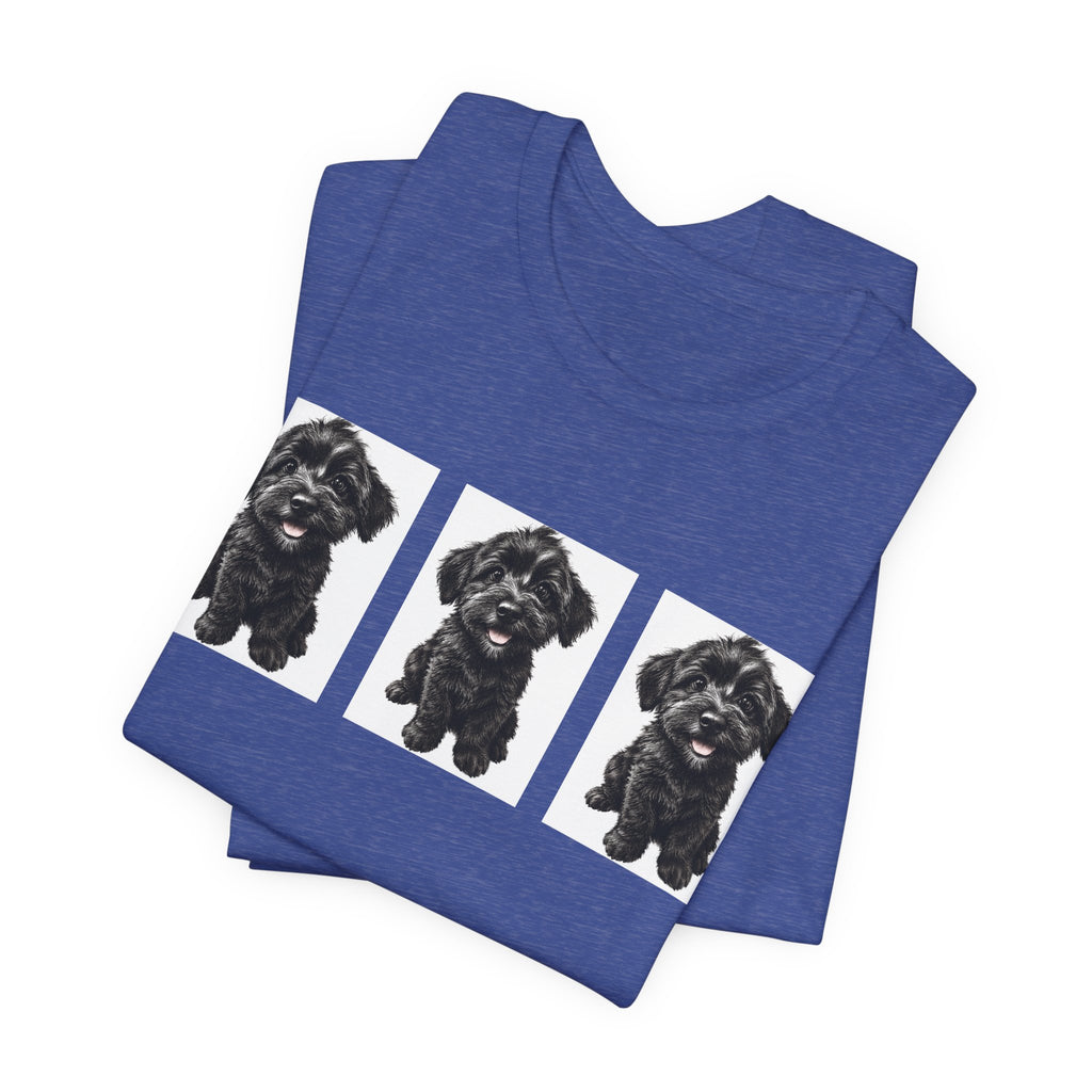Cute Black Schnoodle Dog Graphic T-Shirt
