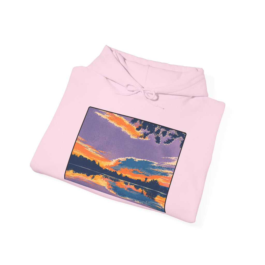 Retro Ellensburg Ringer Loop Sunset Hoodie