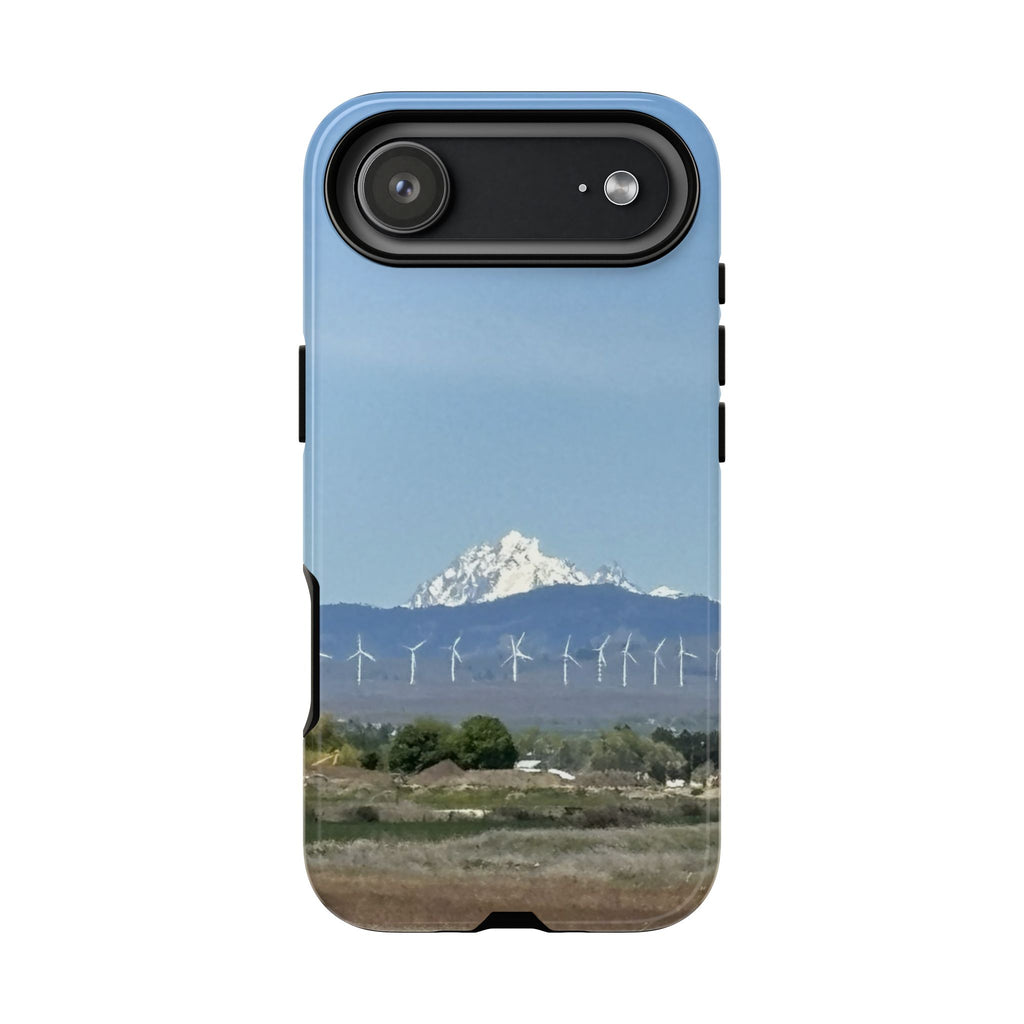 Mt Stuart from Ellensburg, Washington with Windmills Tough Phone Case