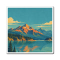 Lake Chelan inspired Mountains and Lake Landscape Magnet