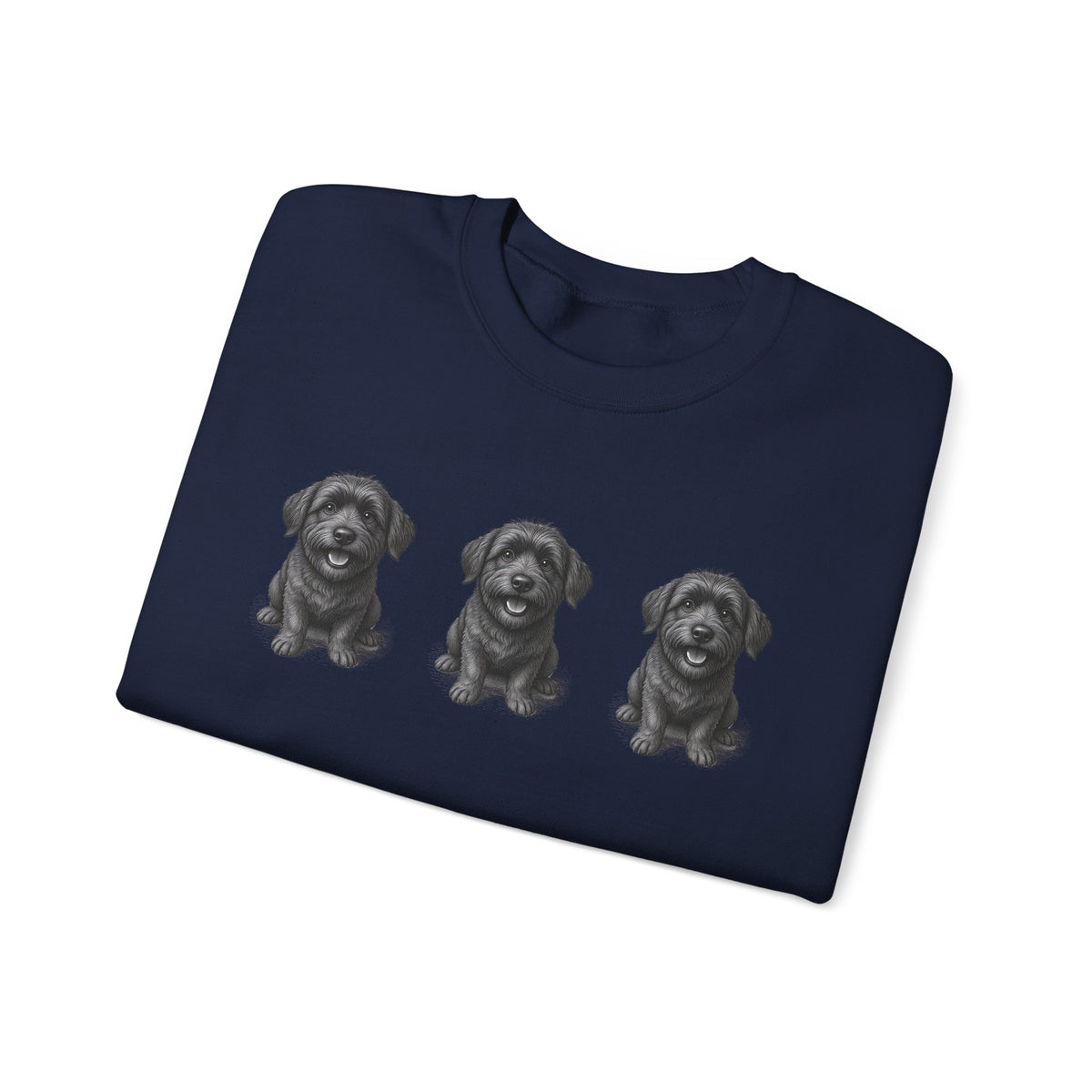 Three Black Schnoodle Crewneck Sweatshirt
