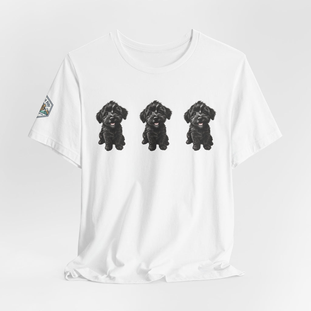 Cute Black Schnoodle Dog Graphic T-Shirt