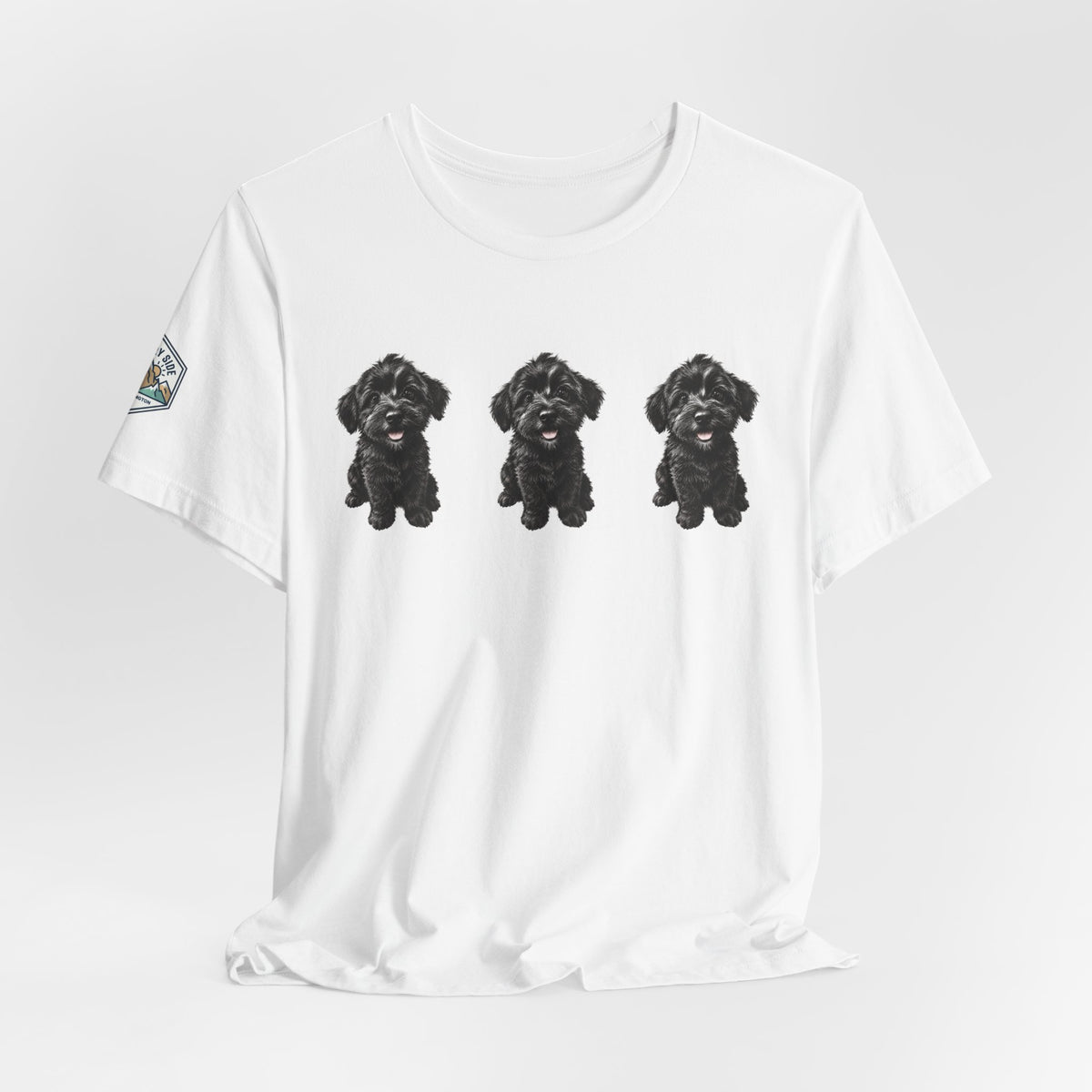 Cute Black Schnoodle Dog Graphic T-Shirt