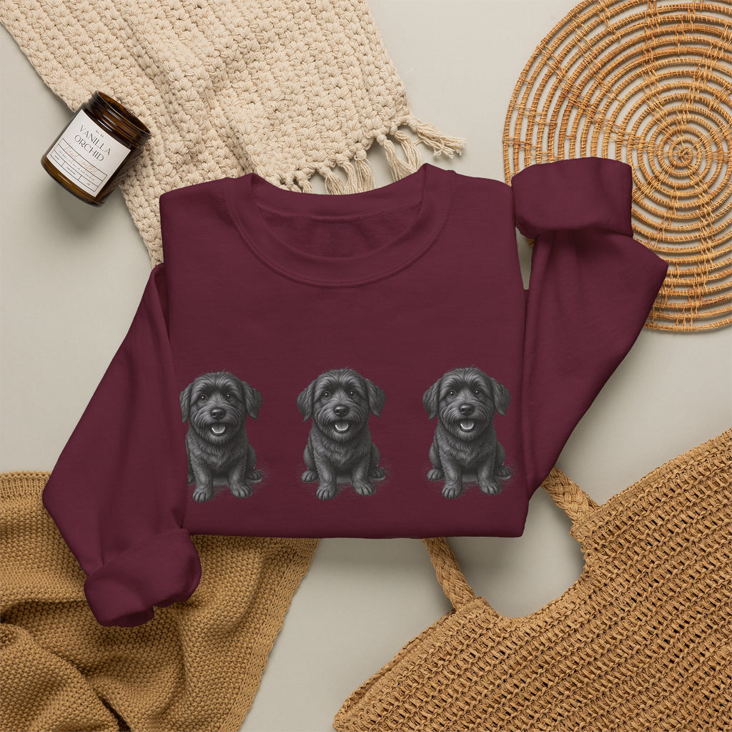 Sweat-shirt à col rond Three Black Schnoodle