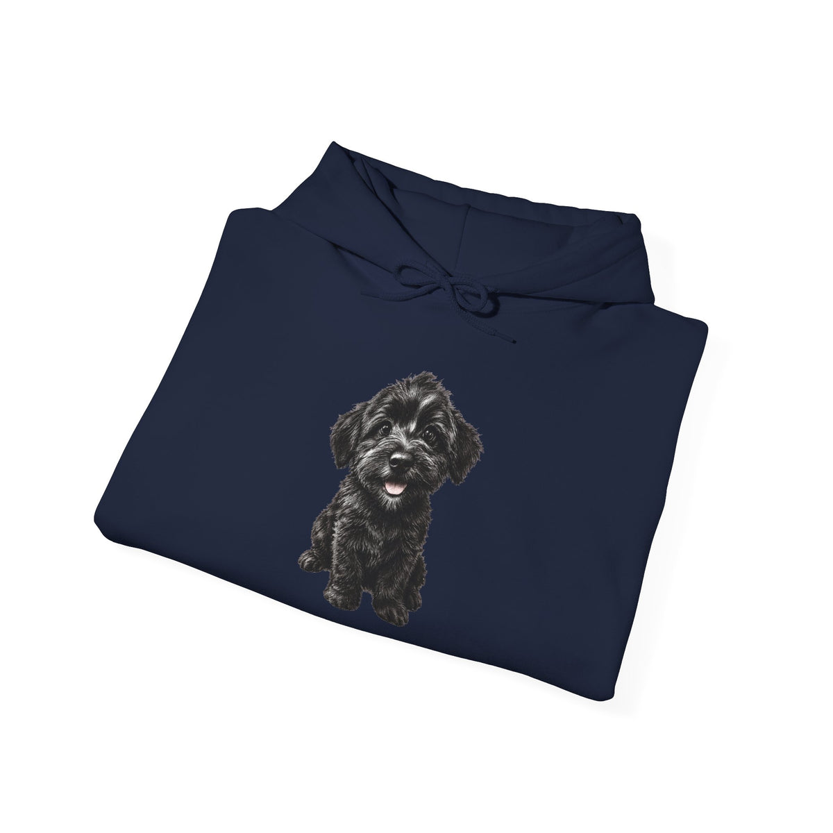 Sweat à capuche pour adorable chiot Schnoodle noir