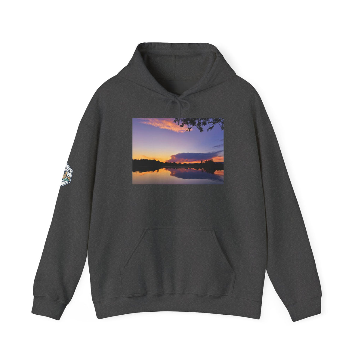 Ellensburg Sunset Fishing Pond Hoodie