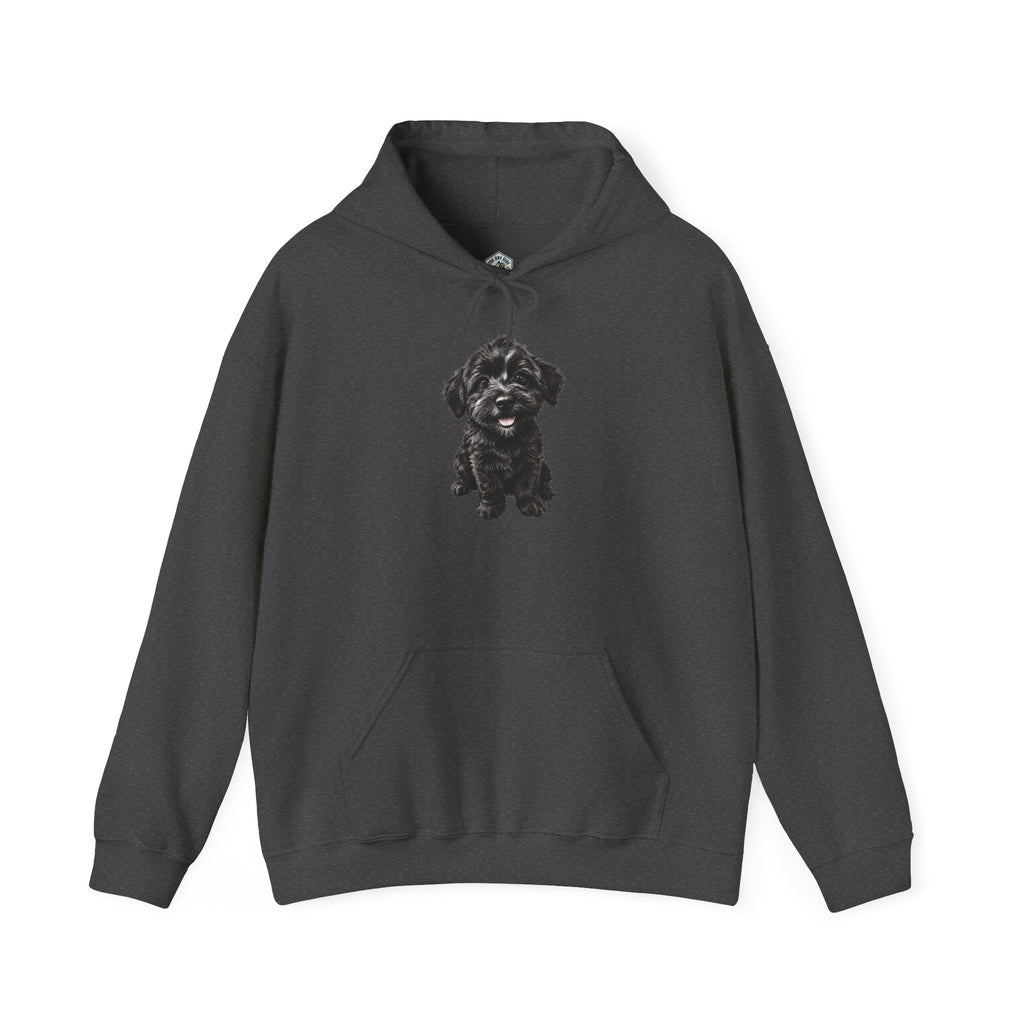 Sweat à capuche pour adorable chiot Schnoodle noir