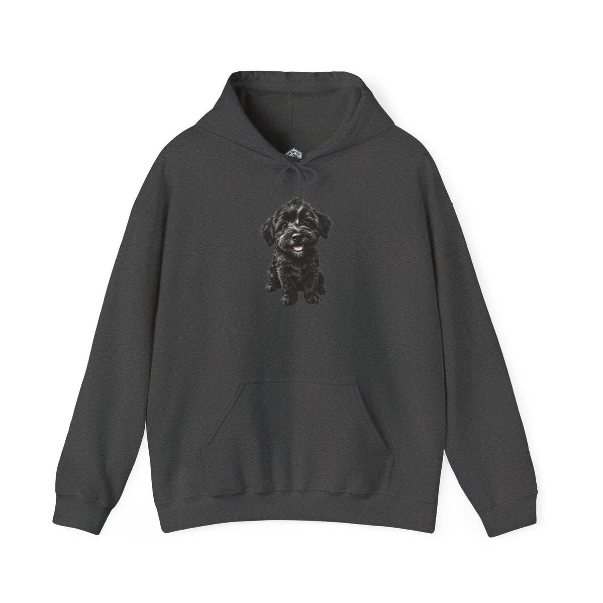 Sweat à capuche pour adorable chiot Schnoodle noir