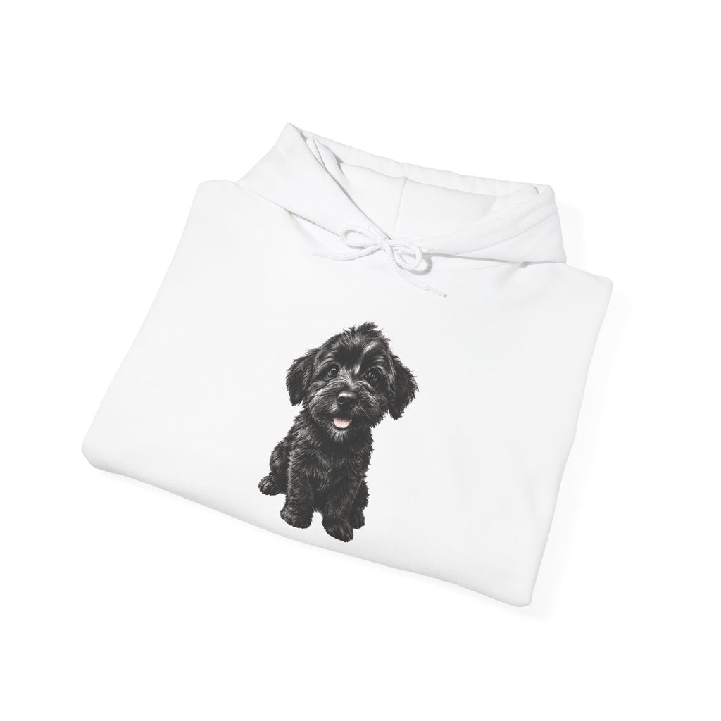 Sweat à capuche pour adorable chiot Schnoodle noir