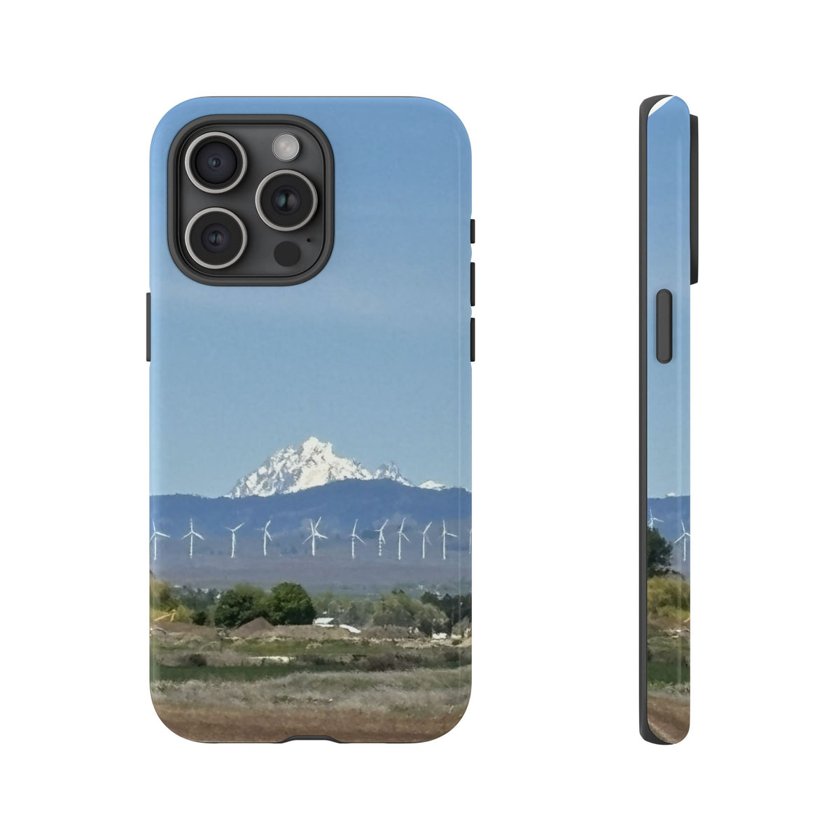 Mt Stuart from Ellensburg, Washington with Windmills Tough Phone Case