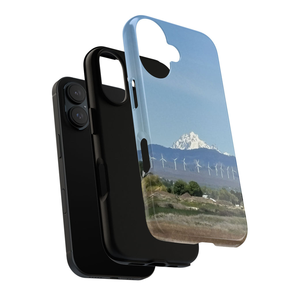 Mt Stuart from Ellensburg, Washington with Windmills Tough Phone Case