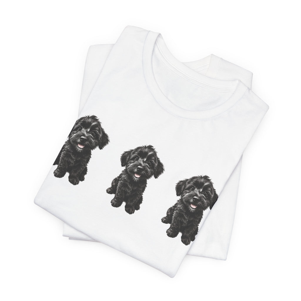 Cute Black Schnoodle Dog Graphic T-Shirt