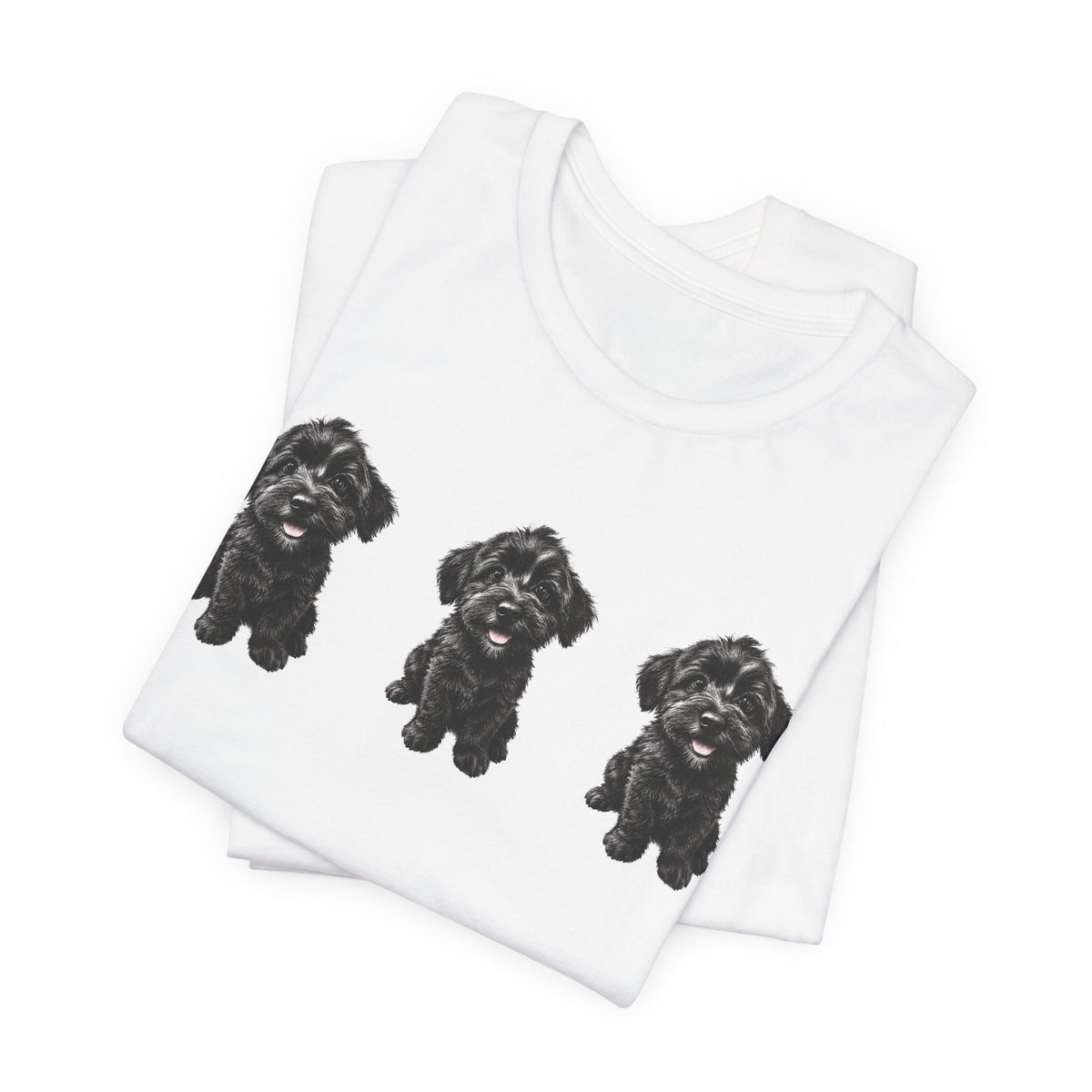 Cute Black Schnoodle Dog Graphic T-Shirt