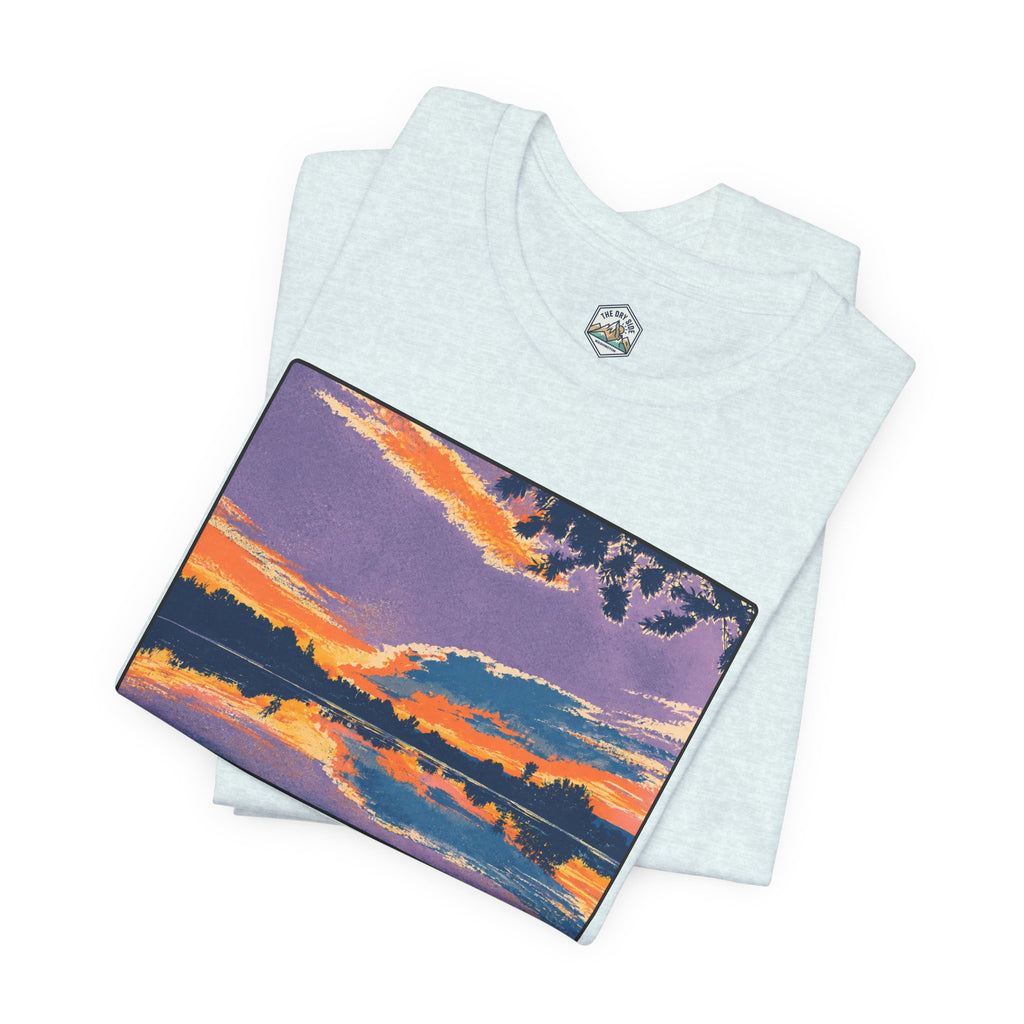 Retro Ellensburg Ringer Loop Sunset T-Shirt