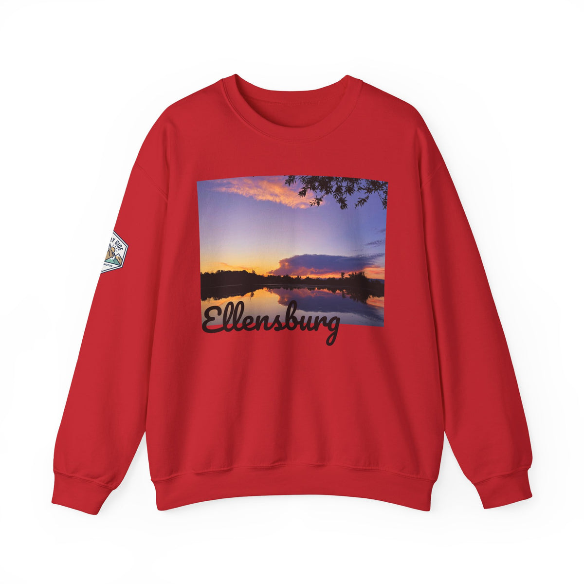 Ellensburg Sunset Lake Landscape Crewneck Sweatshirt