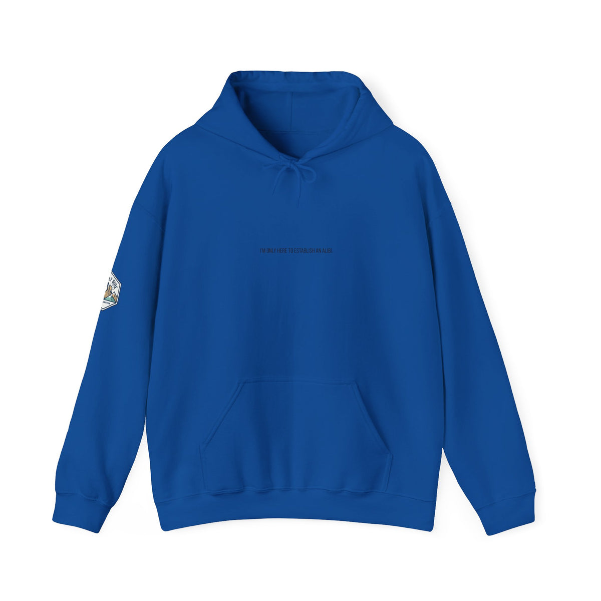 I Am Only Here for an Alibi Graphic Hoodie