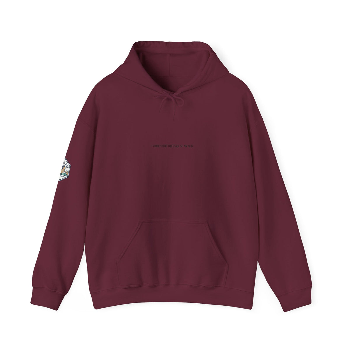 I Am Only Here for an Alibi Graphic Hoodie